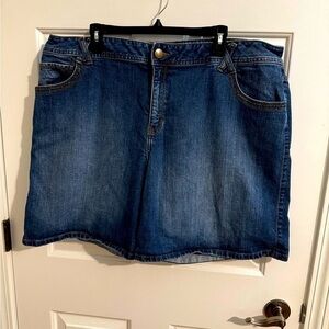 Lane Bryant Stretch Denim High Rise Bermuda Shorts Plus Size 22